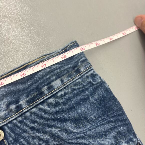 VTG Y2K Evolution Wide Leg Baggy Skater Hip Hop Blue Jeans SZ 38x32 - Picture 5 of 6